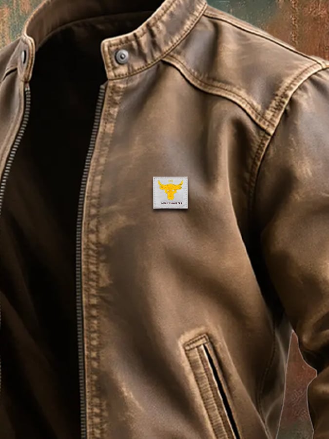 AlpenNord™ | Zeitlose braune Lederjacke im Vintage-Look