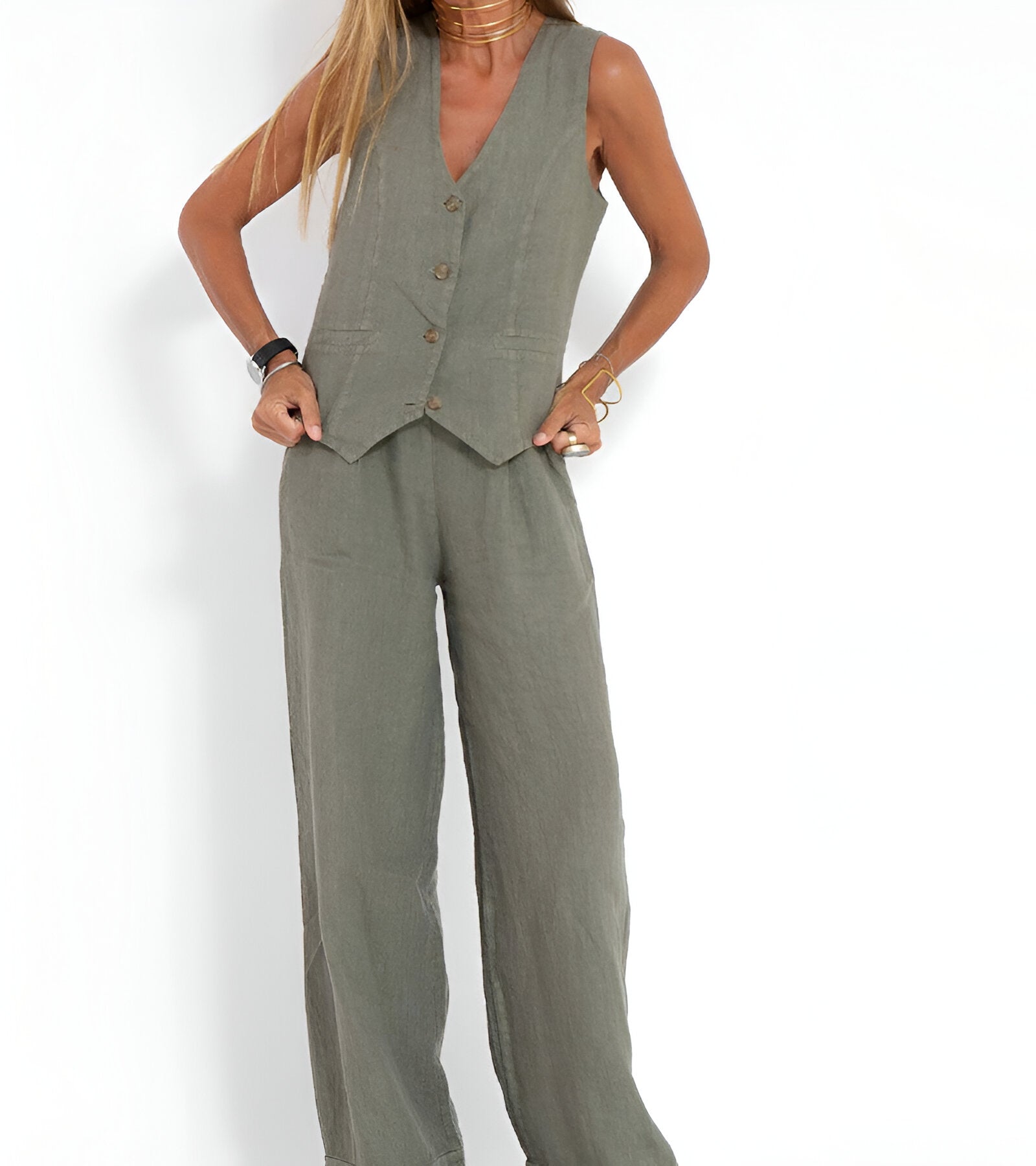 אגם | טופ אלגנטי לנשים (+ מכנסיים תואמים חינם)