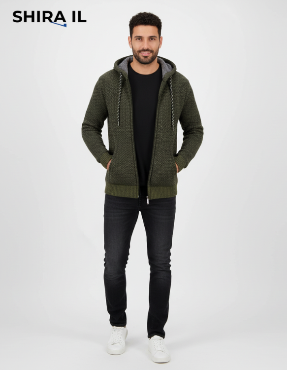 אלעד | סוודר עם כובע פרימיום