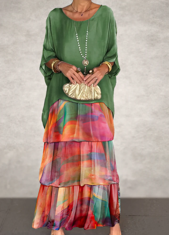 אהובה | שמלה ארוכה וזורמת עם סגנון