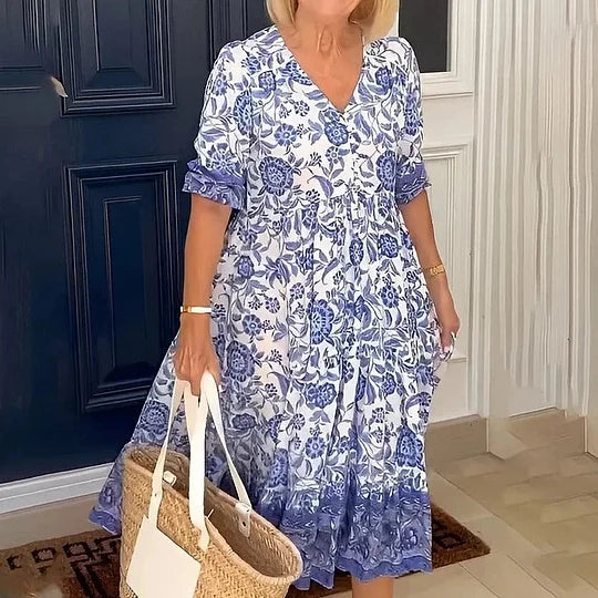 סופיה | שמלת בוהו עם מחשוף V