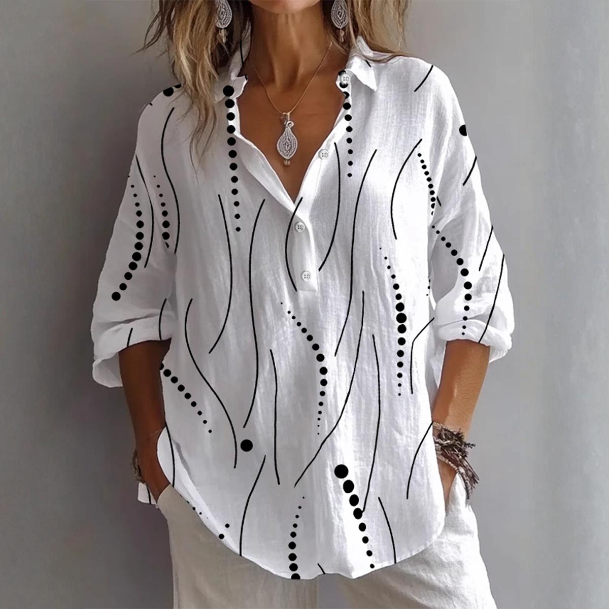 חולצת בסיס לבנה עם שרוולים ארוכים