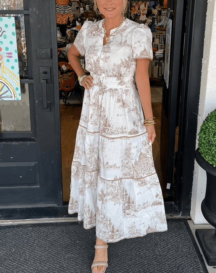 אלכסה |  שמלת מקסי קלאסית עם קסם