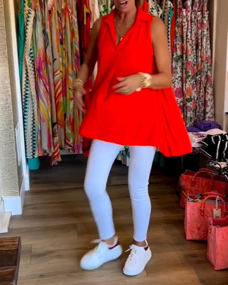 טוהר | טופ ללא שרוולים עם רוכסנים ורוורס