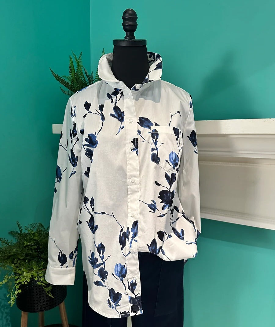 חולצת כפתורים עם שרוולים ארוכים