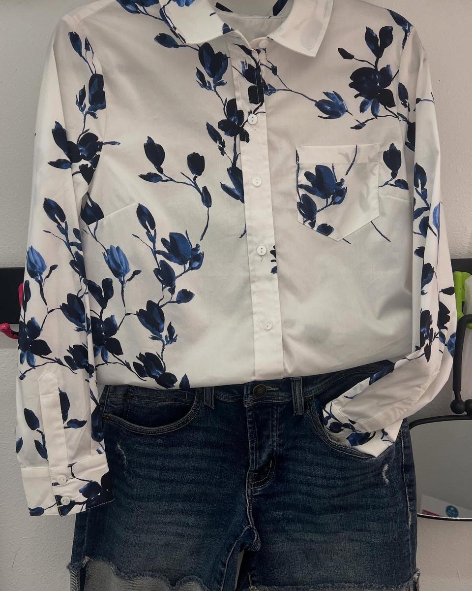 חולצת כפתורים עם שרוולים ארוכים