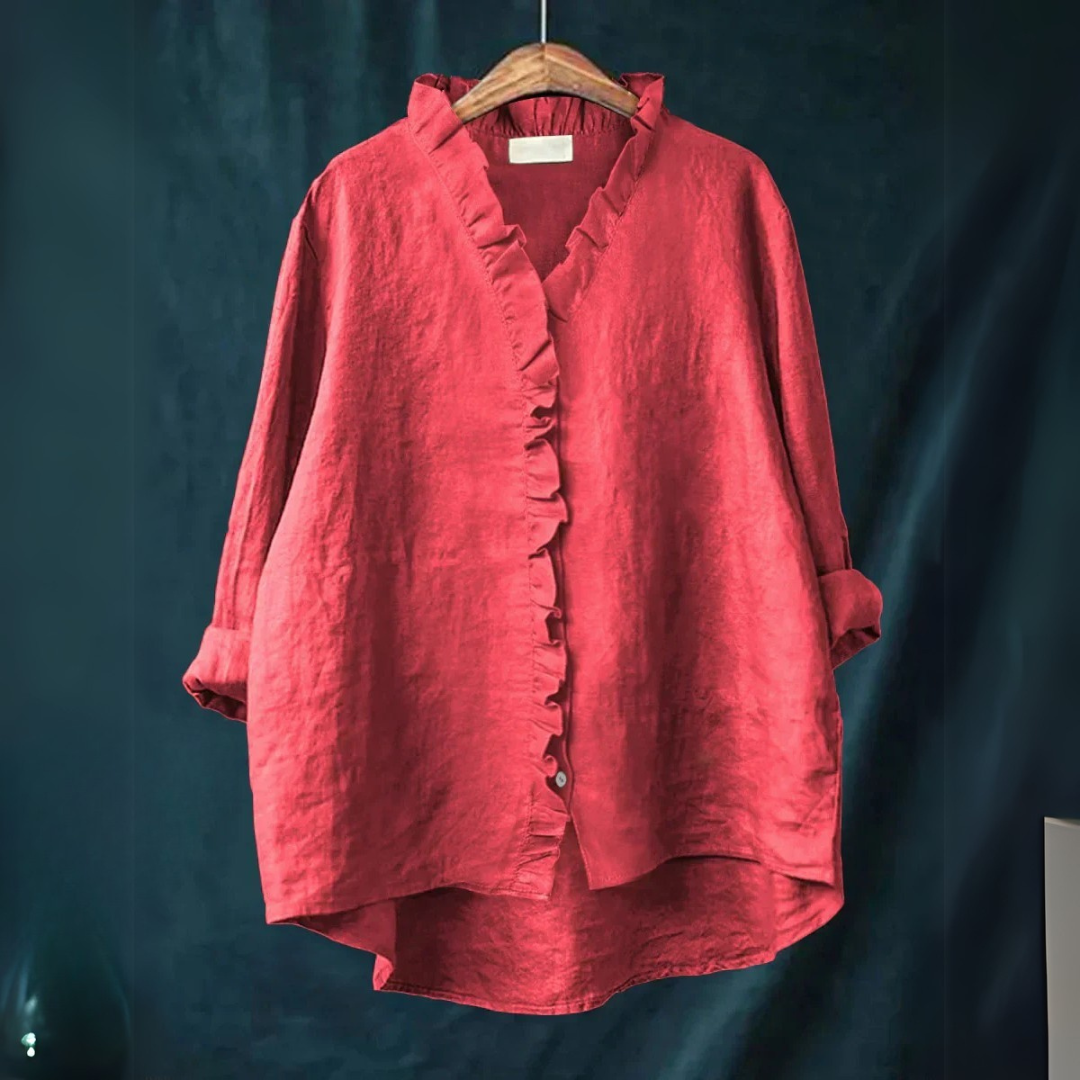 סנדרה | חולצה קז'ואל עם רפפות