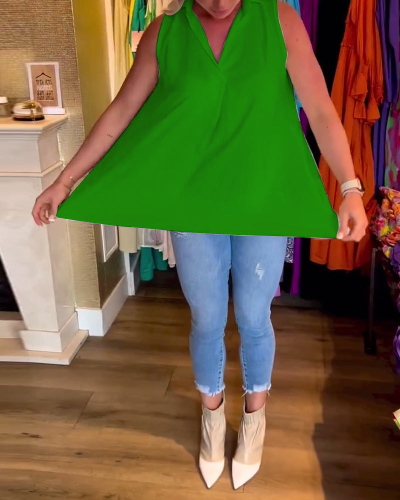 טוהר | טופ ללא שרוולים עם רוכסנים ורוורס