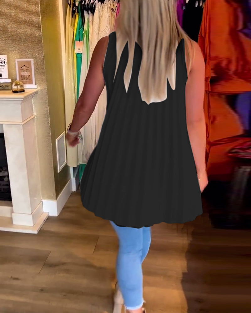 טוהר | טופ ללא שרוולים עם רוכסנים ורוורס