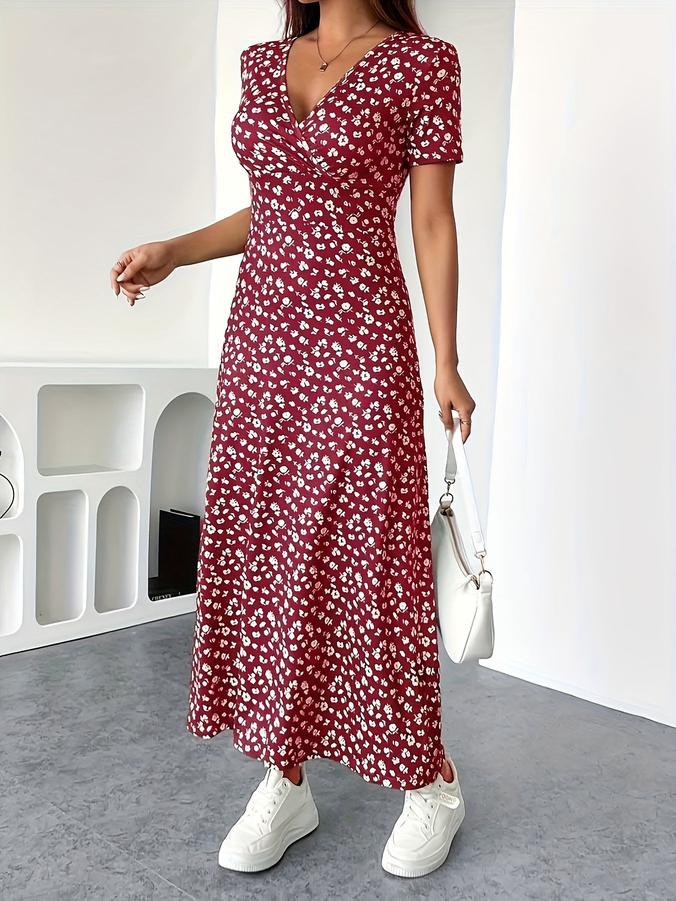 ריתאג | שמלת מקסי פרחונית פלוס סייז עם כיסים לקיץ