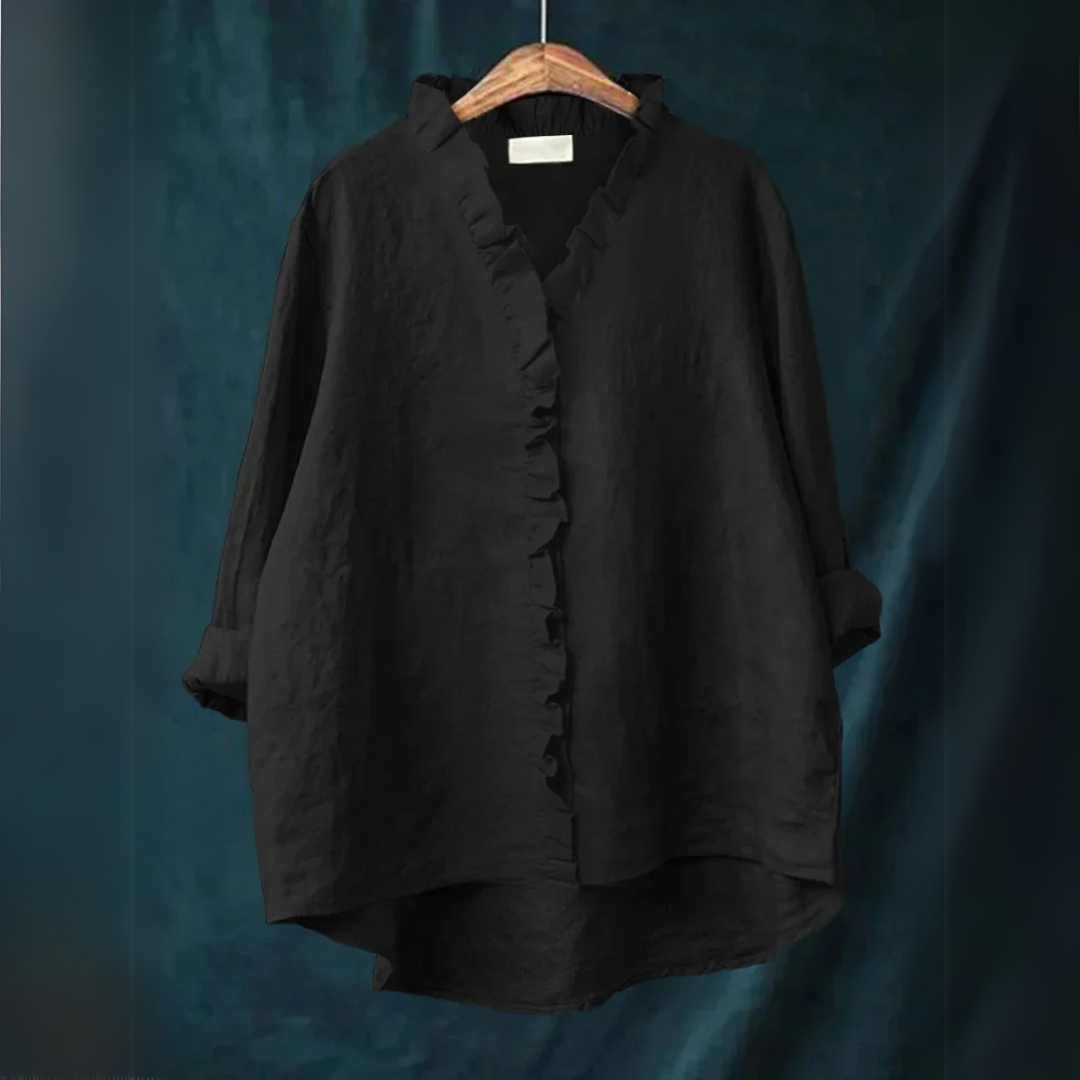 סנדרה | חולצה קז'ואל עם רפפות