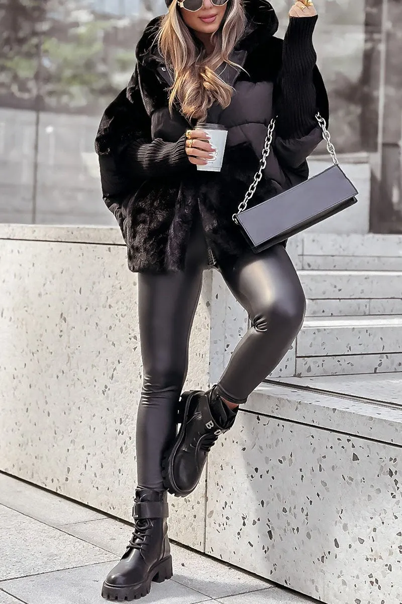 אלין | מעיל בומבר עם כובע לנשים