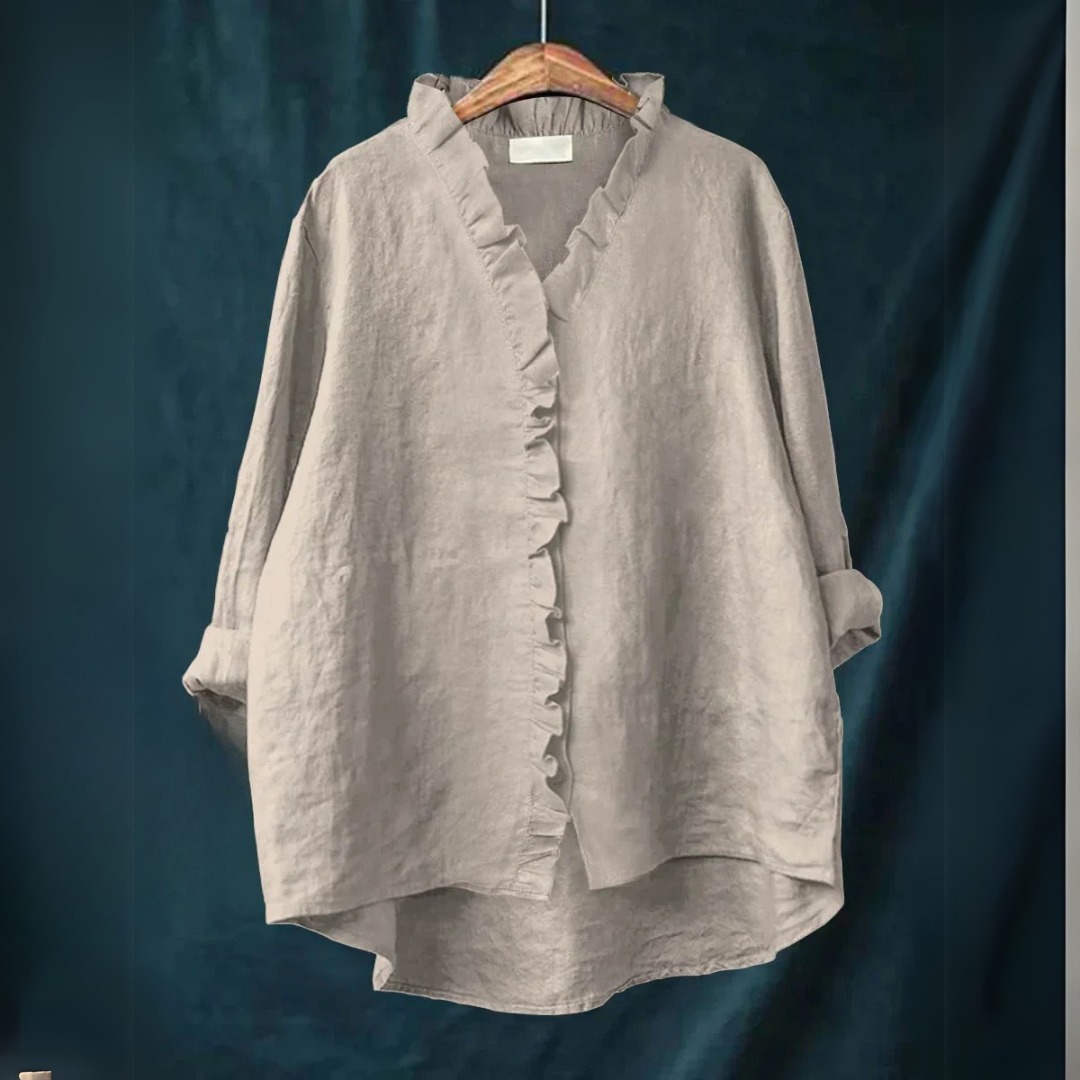 סנדרה | חולצה קז'ואל עם רפפות