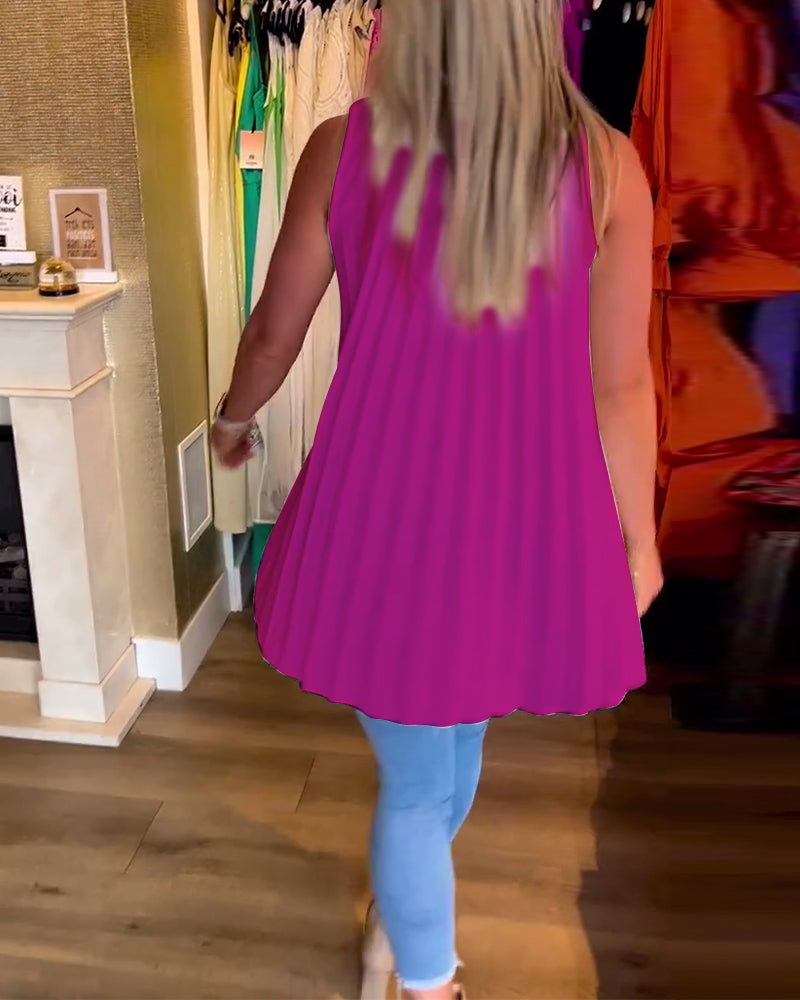 טוהר | טופ ללא שרוולים עם רוכסנים ורוורס