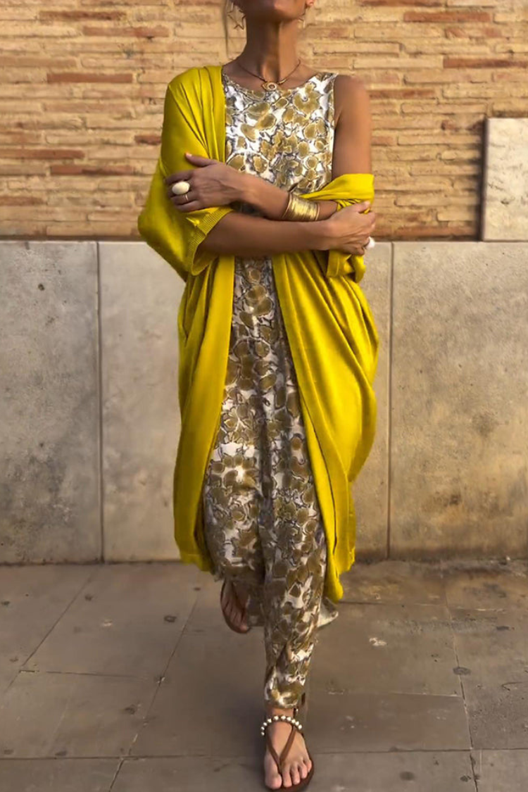 מיראל | שמלה אלגנטית ארוכה + קרדיגן תואם במתנה