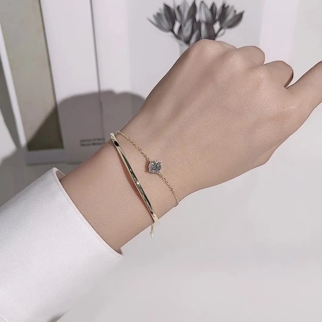 אלין | צמיד בנגל מואסנייט יוקרתי