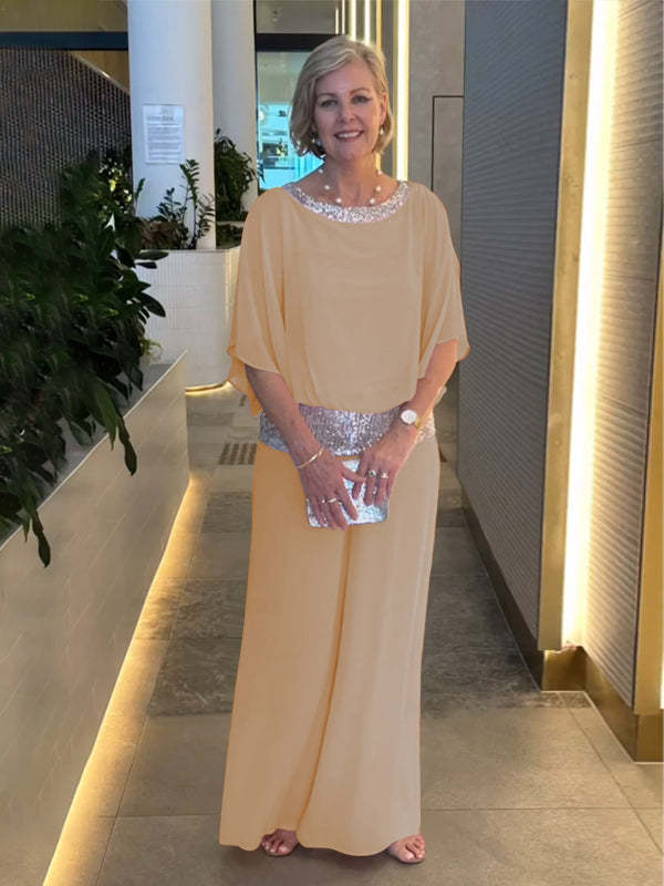 יטל | סט אלגנטי דו-חלקי עם פייטים ועיצוב חסימת צבעים