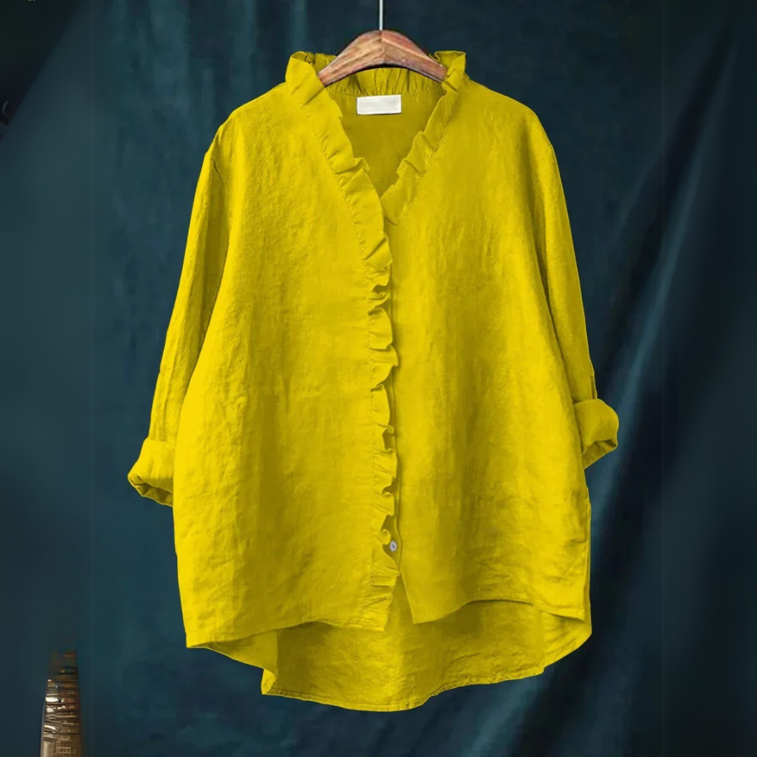 סנדרה | חולצה קז'ואל עם רפפות