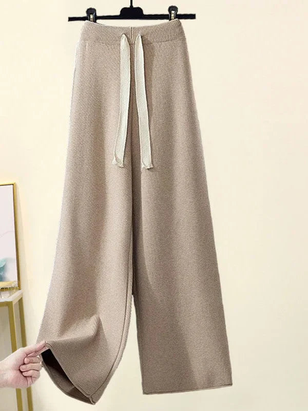 רונית | סט חורפי עם סוודר גולף ומכנסי רגל רחבה