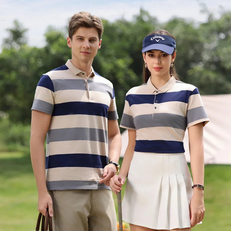 איתן | חולצת פולו גברית קלאסית עם פסים רקומים