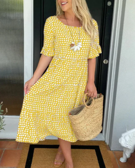 זורה | שמלת מידי קצרה עם שרוולים קצרים