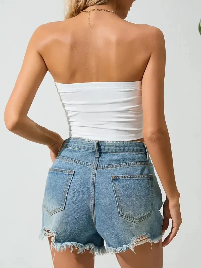 נועה | חולצת סטרפלס קיצית עם גב פתוח (1+1 חינם)