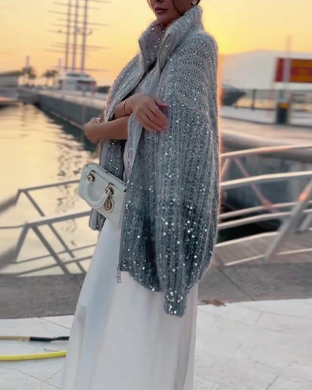 אנג'לינה | סוודר יוקרתי עם פרטי נצנצים אלגנטיים