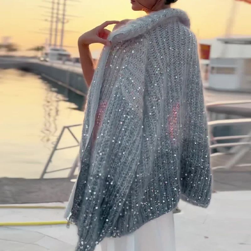 אנג'לינה | סוודר יוקרתי עם פרטי נצנצים אלגנטיים