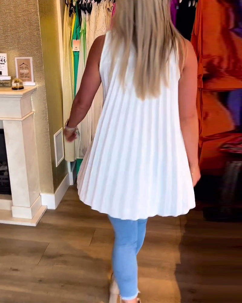 טוהר | טופ ללא שרוולים עם רוכסנים ורוורס