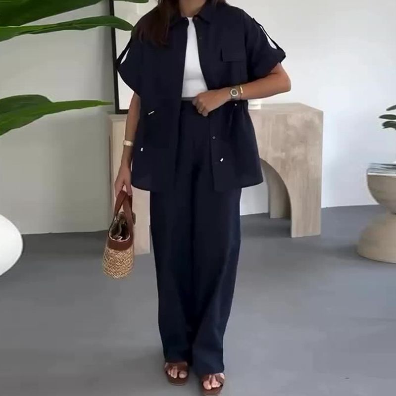 תמר | סט עבודה דו-חלקי עם חוט מתיחה לנשים