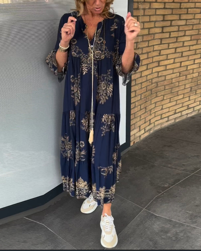 יעלה | שמלת וינטג' רפויה עם צווארון