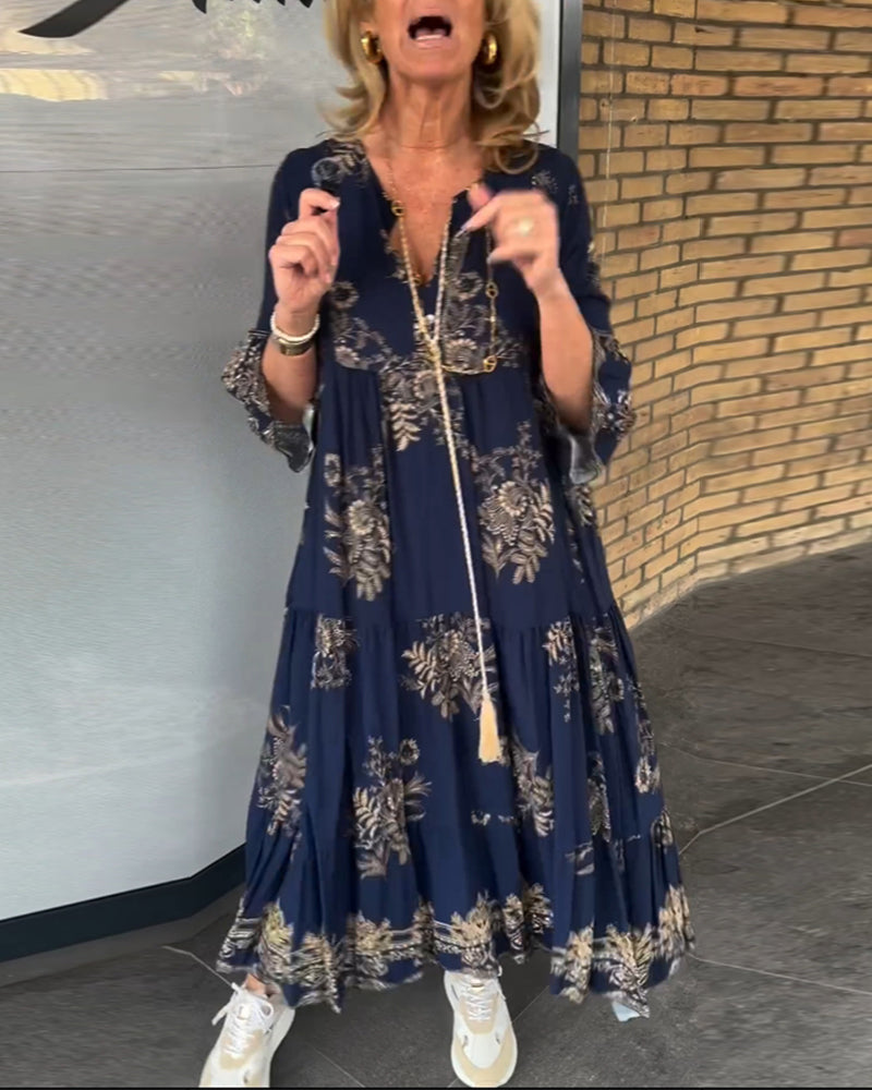 יעלה | שמלת וינטג' רפויה עם צווארון