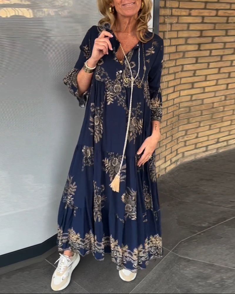 יעלה | שמלת וינטג' רפויה עם צווארון